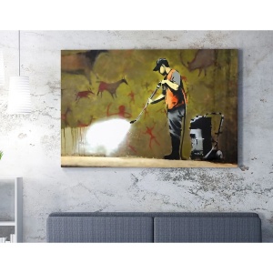 Tablou decorativ Re-Bloom, panza/lemn, multicolor, 50 x 70 cm - Img 3