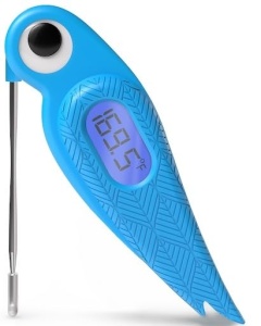 Termometru digital pentru carne Home Hero, citire instanta, otel inoxidabil/plastic, albastru/argintiu, 13 x 2,5 x 2,3 cm