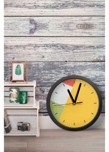 Wallxpert ceas de perete decorativ MDF 100% grosime 5mm, 36x36x1 cm, multicolor - Verificat A · Re-Bloom - Img 2