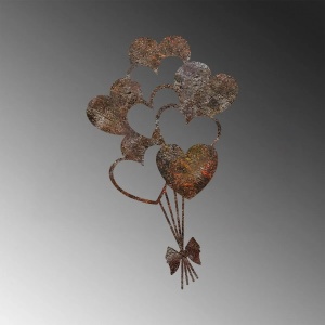 Wallxpert decor de perete metal pictat manual, 35x21 cm, grosime 1.5mm, antichizat - Verificat A · Re-Bloom - Img 5