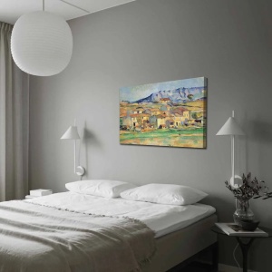 Wallxpert tablou canvas Paul Cézanne Hamlet at Payennet 70x100 cm, panza suede 100%, rama lemn 100% 3 cm, multicolor - Verificat A · Re-Bloom - Img 3