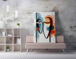 Wallxpert tablou decorativ canvas 50x70 cm, 50% bumbac/50% poliester, imprimare digitala, rama lemn 2x3 cm, multicolor - Verificat A · Re-Bloom - Img 3
