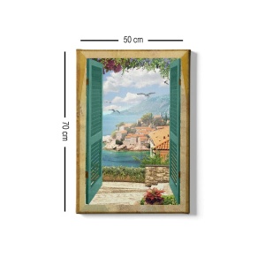 Wallxpert tablou decorativ canvas, 50x70 cm, panza 100%, cadru lemn 100% grosime 3 cm, multicolor - Verificat A · Re-Bloom - Img 3