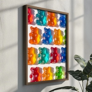 Wallxpert tablou decorativ inramat, 35x47x3.5 cm, MDF 3mm, cadru lemn pin 100%, imprimare UV, multicolor - Verificat A · Re-Bloom - Img 3
