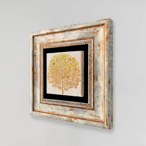 Wallxpert tablou decorativ pe piatra, 20x20 cm, piatra 100% grosime 1cm, cadru lemn 100% grosime 2cm, imprimare UV, multicolor - Verificat A · Re-Bloom - Img 3