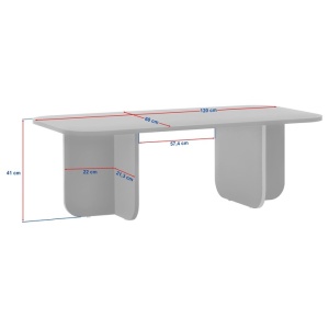 Woody Fashion masa de cafea, PAL melaminat, 120x60x41cm, max 25kg, Nuc - Verificat A · Re-Bloom - Img 4