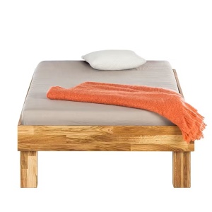 AresWOOD cadru pat 90x200 cm, lemn masiv stejar uleiat, 37 cm inaltime, dezasamblat - Verificat A · Re-Bloom - Img 3