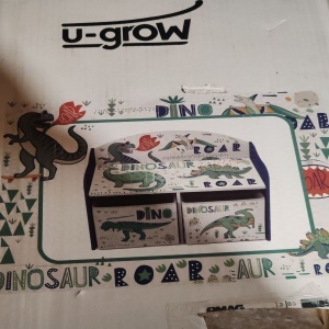 Bancuta cu depozitare pentru jucarii, pentru camera copilului, U-Grow, verde, Resigilat, Grad A - Img 2