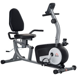 Bicicleta fitness orizontala Re-Bloom, 8 nivele de rezistenta, ecran LCD, otel/ABS, gri/negru/argintiu, 122-137 x 62 x 103cm, Resigilat, Grad A