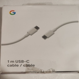 Cablu de date & incarcare Google USB-C la USB-C, Alb, Resigilat, Grad A - Img 2