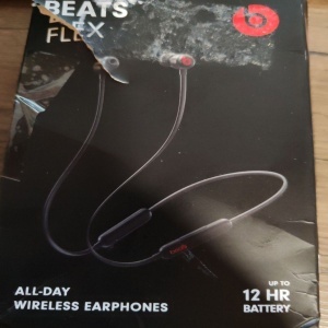 Casti Audio In Ear Beats Flex, Wireless, Bluetooth, Microfon, Autonomie 12 ore, Black, Resigilat, Grad A - Img 2