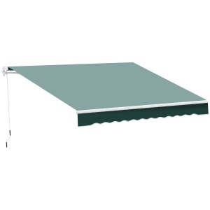 Copertina verticala rulanta Re-Bloom, poliester/aluminiu, 250x200 cm, unghi reglabil 5-45°, manivela 41.4x160 cm, verde - Verificat A · Re-Bloom