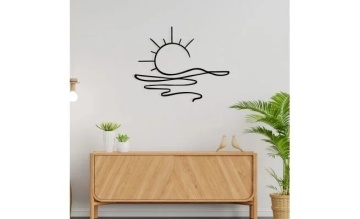 Decor de perete din metal 55x44 cm, metal 100% grosime 1.2mm, negru - Verificat B · Re-Bloom - Img 2