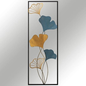 Decor de perete Re-Bloom, model floral, metal, multicolor, 32 x 5 x 90 cm - Img 5