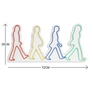 Decor de perete Re-Bloom, model oameni, LED, acril, multicolor, 35 x 72 x 2 cm - Img 3