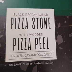 Dolce Mare set pizza piatra copt ceramica 38x30 cm, lopata lemn 29.5x28 cm, rezistenta 900°C, compatibila cuptor electric gaz - Verificat A · Re-Bloom - Img 5
