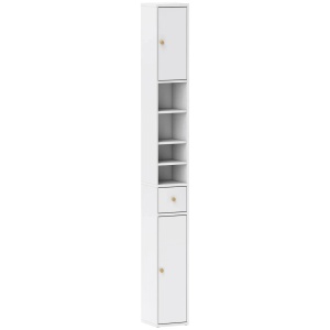 Dulap inalt pentru baie, placaj/MDF, alb, 20 x 20 x 178 cm, Resigilat, Grad A