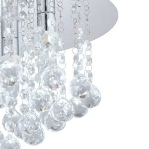 Eglo Almonte 94878 candelabru cristal 4xG9 LED, diametru 350 mm, IP44, otel cromat, baie - Verificat A · Re-Bloom - Img 3