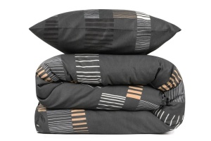 Eponj Home set cuvertura + 2 fete de perna, 65% bumbac/35% poliester, 220x240 cm + 2x60x60 cm, umplutura fibra 100%, lavabil 30°C, multicolor - Verificat A · Re-Bloom - Img 2