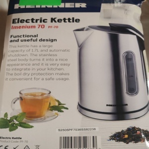 Fierbator Heinner Imenium PF-70, 2200 W, 1.7 l, auto oprire, baza rotativa 360, inox, Resigilat, Grad A - Img 2