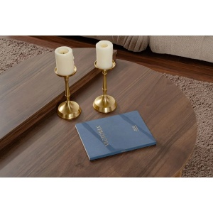Hanah Home masuta de cafea, PAL melaminat, nuc, 90x60x30cm, Nuc - Verificat A · Re-Bloom - Img 4