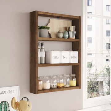 Hanah Home raft de perete 43.2x9x60 cm, PAL 18mm melaminat, nuc - Verificat A · Re-Bloom - Img 2