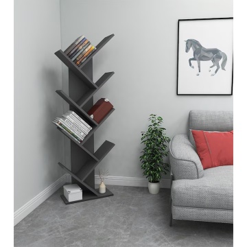 Hitit biblioteca 46x22x128.5 cm, PAL laminat 18mm, rafturi multiple, latime raft 42.2 cm, fixabil perete, antracit - Verificat A · Re-Bloom - Img 5
