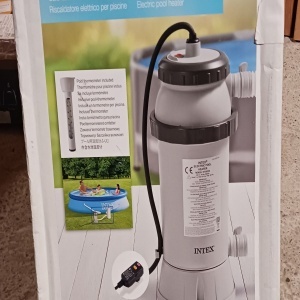 Intex 28684 incalzitor electric piscina 220W, senzor temperatura cu oprire automata, +3-4°C, pentru piscine pana la 457 cm, termometru inclus - Verificat A · Re-Bloom - Img 6