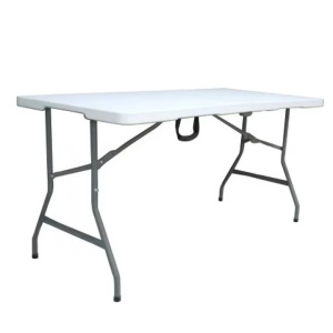 Kiwari masa plianta dreptunghiulara banchet/evenimente, cadru metal, 123x61x74cm, Alb - Verificat A · Re-Bloom - Img 3