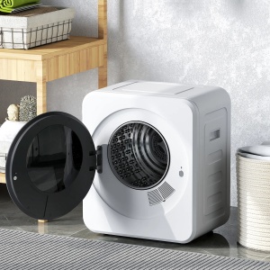 Mini uscator rufe portabil 4kg, 800W, display LED, tambur inox, montaj perete, 48x44x57cm, Alb - Verificat A · Re-Bloom - Img 2