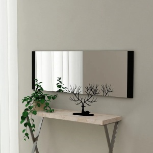 Oglinda perete verticala 40x120x2.2 cm, rama MDF 100%, acoperire ecologica Flotal-E, negru - Verificat A · Re-Bloom - Img 4