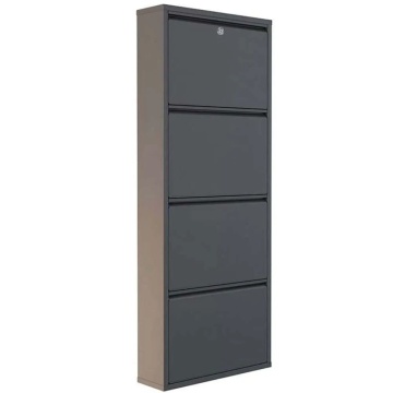 Pantofar de perete cu incuietoare 50x15x136 cm, metal 100%, antracit - Verificat A · Re-Bloom