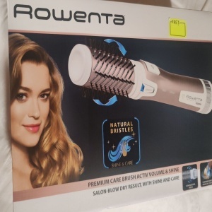Perie rotativa Rowenta Brush Activ' Premium Care CF9540F0, 1000W, 2 trepte, 2 viteze, ionizare, 2 perii, Cashmere Keratin, invelis ceramic, Roz, Resigilat, Grad A - Img 3