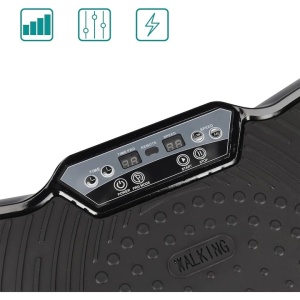Placa de vibratii Navaris pentru antrenamente pentru intregul corp, modelator, antrenor de fitness cu vibratii cu benzi de rezistenta, afisaj LCD, pentru abdomen, picioare si muschii fesieri, Resigilat, Grad B - Img 3