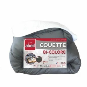 Plapuma cu doua fete gri/alb 140x200 cm, Resigilat, Grad A