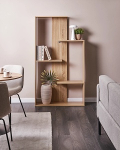 Produs Resigilat Biblioteca cu 3 niveluri Re-Bloom Kahntah, PAL, 60x29x163 cm, 3 rafturi, natur - Verificat A - Img 2