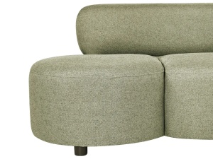 Produs Resigilat Canapea 3 locuri Re-Bloom Blavand, textil/placaj, 183x87x76 cm, arcuri elicoidale+sinuoase, spuma, 100 kg/persoana, verde masliniu - Verificat A - Img 6