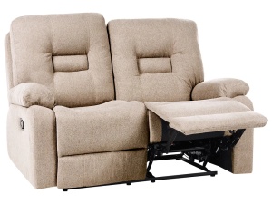 Produs Resigilat Canapea extensibila 2 locuri Re-Bloom Bergen, textil/placaj/fier, 149x72x101 cm, spuma 22cm, extensie manuala, 150 kg/persoana, bej - Verificat A