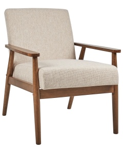 Produs Resigilat Fotoliu Re-Bloom Esrum, textil/MDF/cauciuc, 62x80x79 cm, spuma, 110 kg, maro inchis/bej - Verificat A