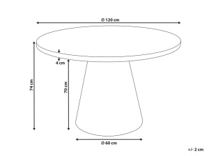 Produs Resigilat Masa de dining Re-Bloom Mere, MDF, 120x120x74 cm, 4 persoane, 120 kg, alb/gri - Verificat A - Img 4