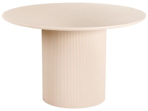 Produs Resigilat Masa de sufragerie rotunda Re-Bloom Newell, MDF, diametru 120 cm, inaltime 75 cm, 4 persoane, bej deschis - Verificat A
