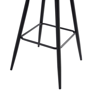 Produs Resigilat Set 2 scaune de bar Re-Bloom Casmalia, textil/otel, 50x54x103 cm, 150 kg, alb/negru - Verificat A - Img 5
