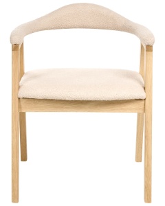 Produs Resigilat Set 2 scaune de masa Re-Bloom Oneco, lemn cauciuc/MDF/textil, 56x62x72 cm, 100 kg, natur/bej - Verificat A - Img 6