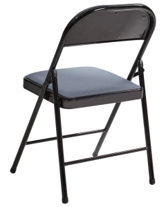 Produs Resigilat Set 4 scaune pliabile Re-Bloom Sparks, plasa/fier, 45x47x77 cm, sezut 36x37 cm, 150 kg, gri inchis/negru - Verificat A - Img 6