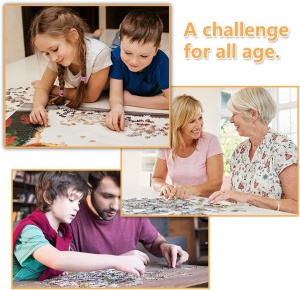 Puzzle de 1000 de piese HUADADA, carton, multicolor, 50 X 70 cm - Img 3