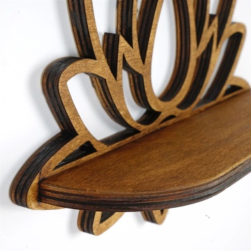 Raft de perete 33x10x26 cm, placaj 100% grosime 8mm, nuc, maro - Verificat A · Re-Bloom - Img 3