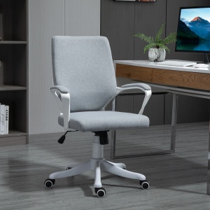 Scaun de birou ergonomic Re-Bloom, reglabil, poliester/polipropilena, gri/alb, 62 x 69 x 92-102 cm, Resigilat, Grad A - Img 4