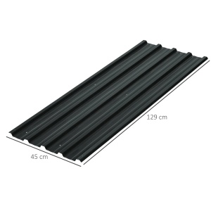 Set 12 panouri acoperiș din otel galvanizat Re-Bloom, 129x45 cm, grosime 0.25mm, gri inchis - Verificat A · Re-Bloom - Img 2
