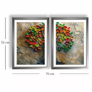 Set 2 tablouri decorative, MDF/lemn, 38x53 cm, multicolor - Verificat A · Re-Bloom - Img 2
