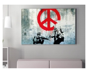 Set 2 tablouri decorative Re-Bloom, panza/lemn, multicolor, 50 x 70 cm - Img 3